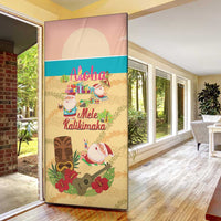 Aloha Hawaii Mele Kalikimaka Door Cover Beachy Funny Santa Hawaiian Lei - Polynesian Pride