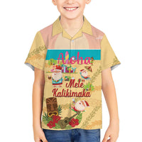 Aloha Hawaii Mele Kalikimaka Family Matching Puletasi and Hawaiian Shirt Beachy Funny Santa Hawaiian Lei LT14 - Polynesian Pride
