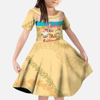 Aloha Hawaii Mele Kalikimaka Family Matching Summer Maxi Dress and Hawaiian Shirt Beachy Funny Santa Hawaiian Lei - Polynesian Pride