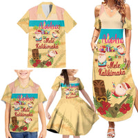 Aloha Hawaii Mele Kalikimaka Family Matching Summer Maxi Dress and Hawaiian Shirt Beachy Funny Santa Hawaiian Lei LT14 - Polynesian Pride