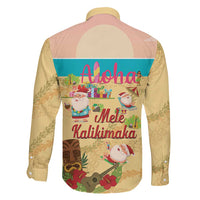 Aloha Hawaii Mele Kalikimaka Family Matching Summer Maxi Dress and Hawaiian Shirt Beachy Funny Santa Hawaiian Lei LT14 - Polynesian Pride