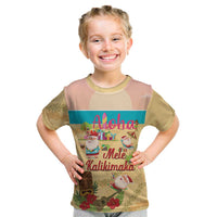 Aloha Hawaii Mele Kalikimaka Kid T Shirt Beachy Funny Santa Hawaiian Lei LT14 Yellow - Polynesian Pride