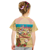Aloha Hawaii Mele Kalikimaka Kid T Shirt Beachy Funny Santa Hawaiian Lei LT14 - Polynesian Pride
