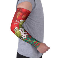 New Zealand Kakapo Christmas Arm Sleeves Owl Parrot Santa Sliver Fern Manuka - Red - Polynesian Pride