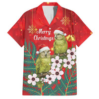 New Zealand Kakapo Christmas Family Matching Summer Maxi Dress and Hawaiian Shirt Owl Parrot Santa Sliver Fern Manuka - Red - Polynesian Pride