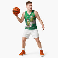New Zealand Kakapo Christmas Basketball Jersey Owl Parrot Santa Sliver Fern Manuka - Green LT14 - Polynesian Pride