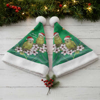 New Zealand Kakapo Christmas Santa Hat Owl Parrot Santa Sliver Fern Manuka - Green - Polynesian Pride