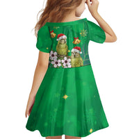 New Zealand Kakapo Christmas Family Matching Mermaid Dress and Hawaiian Shirt Owl Parrot Santa Sliver Fern Manuka - Green LT14 - Polynesian Pride