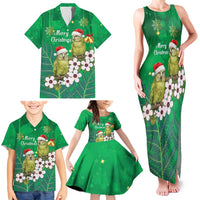 New Zealand Kakapo Christmas Family Matching Tank Maxi Dress and Hawaiian Shirt Owl Parrot Santa Sliver Fern Manuka - Green LT14 - Polynesian Pride