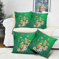 New Zealand Kakapo Christmas Pillow Cover Owl Parrot Santa Sliver Fern Manuka - Green LT14 - Polynesian Pride