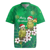 New Zealand Kakapo Christmas Rugby Jersey Owl Parrot Santa Sliver Fern Manuka - Green LT14 Green - Polynesian Pride