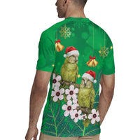 New Zealand Kakapo Christmas Rugby Jersey Owl Parrot Santa Sliver Fern Manuka - Green LT14 - Polynesian Pride