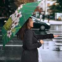 New Zealand Kakapo Christmas Umbrella Owl Parrot Santa Sliver Fern Manuka - Green - Polynesian Pride