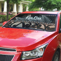 Kia Ora New Zealand Auto Sun Shade Aotearoa Proud Maori Silver Fern - Polynesian Pride