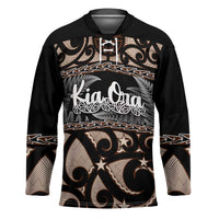 Kia Ora New Zealand Hockey Jersey Aotearoa Proud Maori Silver Fern LT14 Unisex Black - Polynesian Pride
