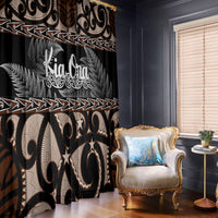 Kia Ora New Zealand Window Curtain Aotearoa Proud Maori With Silver Fern LT14 - Polynesian Pride