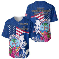 Guam Martin Luther King Jr Day Baseball Jersey I Have A Dream Guahan Seal With Bougainvillea LT14 - Polynesian Pride