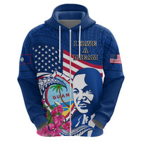 Guam Martin Luther King Jr Day Hoodie I Have A Dream Guahan Seal With Bougainvillea LT14 - Polynesian Pride