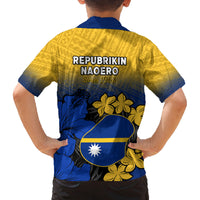 Nauru Independence Day Family Matching Off Shoulder Short Dress and Hawaiian Shirt Repubrikin Naoero Polynesian Pattern LT14 - Polynesian Pride