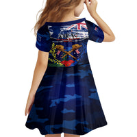 Australia And New Zealand ANZAC Day Family Matching Tank Maxi Dress and Hawaiian Shirt Lest We Forget Silver Fern With Golden Wattle LT14 - Polynesian Pride