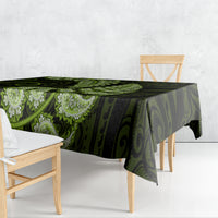 Green New Zealand Paisley Silver Fern Tablecloth Aotearoa Maori LT14 - Polynesian Pride