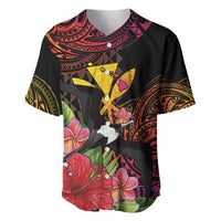 Hawaii Iwa Bird Baseball Jersey Great Frigatebird Kanaka Tropical Hippie Style - Polynesian Pride