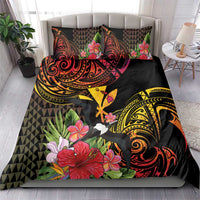 Hawaii Iwa Bird Bedding Set Great Frigatebird Kanaka Tropical Hippie Style - Polynesian Pride