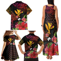 Hawaii Iwa Bird Family Matching Tank Maxi Dress and Hawaiian Shirt Great Frigatebird Kanaka Tropical Hippie Style LT14 - Polynesian Pride