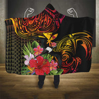 Hawaii Iwa Bird Hooded Blanket Great Frigatebird Kanaka Tropical Hippie Style LT14 - Polynesian Pride