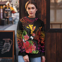 Hawaii Iwa Bird Ugly Christmas Sweater Great Frigatebird Kanaka Tropical Hippie Style - Polynesian Pride