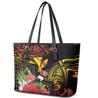 Hawaii Iwa Bird Leather Tote Bag Great Frigatebird Kanaka Tropical Hippie Style LT14 - Polynesian Pride
