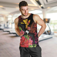 Hawaii Iwa Bird Men Tank Top Great Frigatebird Kanaka Tropical Hippie Style - Polynesian Pride