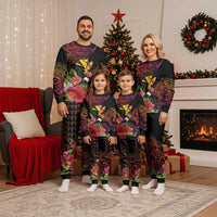 Hawaii Iwa Bird Christmas Pajama Set Great Frigatebird Kanaka Tropical Hippie Style - Polynesian Pride