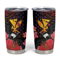 Hawaii Iwa Bird Tumbler Cup Great Frigatebird Kanaka Tropical Hippie Style LT14 Black - Polynesian Pride