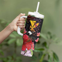 Hawaii Iwa Bird Tumbler With Handle Great Frigatebird Kanaka Tropical Hippie Style LT14 - Polynesian Pride
