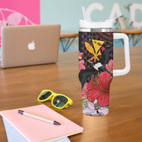 Hawaii Iwa Bird Tumbler With Handle Great Frigatebird Kanaka Tropical Hippie Style LT14 - Polynesian Pride