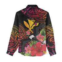 Hawaii Iwa Bird Women Casual Shirt Great Frigatebird Kanaka Tropical Hippie Style - Polynesian Pride