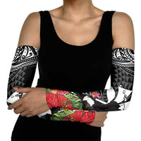 Hawaii Iwa Bird Arm Sleeves Great Frigatebird Kanaka Tropical Flowers - Polynesian Pride