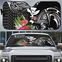 Hawaii Iwa Bird Auto Sun Shade Great Frigatebird Kanaka Tropical Flowers - Polynesian Pride