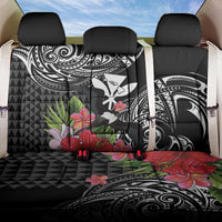 Hawaii Iwa Bird Back Car Seat Cover Great Frigatebird Kanaka Tropical Flowers - Polynesian Pride