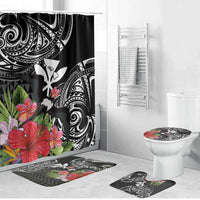 Hawaii Iwa Bird Bathroom Set Great Frigatebird Kanaka Tropical Flowers - Polynesian Pride