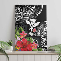 Hawaii Iwa Bird Canvas Wall Art Great Frigatebird Kanaka Tropical Flowers - Polynesian Pride