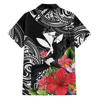 Hawaii Iwa Bird Family Matching Tank Maxi Dress and Hawaiian Shirt Great Frigatebird Kanaka Tropical Flowers LT14 - Polynesian Pride