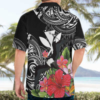 Hawaii Iwa Bird Hawaiian Shirt Great Frigatebird Kanaka Tropical Flowers - Polynesian Pride
