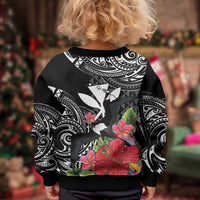Hawaii Iwa Bird Kid Ugly Christmas Sweater Great Frigatebird Kanaka Tropical Flowers - Polynesian Pride