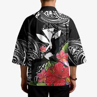 Hawaii Iwa Bird Kimono Great Frigatebird Kanaka Tropical Flowers - Polynesian Pride