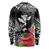 Hawaii Iwa Bird Long Sleeve Shirt Great Frigatebird Kanaka Tropical Flowers LT14 - Polynesian Pride