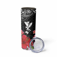 Hawaii Iwa Bird Skinny Tumbler Great Frigatebird Kanaka Tropical Flowers - Polynesian Pride