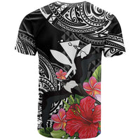 Hawaii Iwa Bird T Shirt Great Frigatebird Kanaka Tropical Flowers LT14 - Polynesian Pride