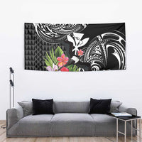 Hawaii Iwa Bird Tapestry Great Frigatebird Kanaka Tropical Flowers - Polynesian Pride
